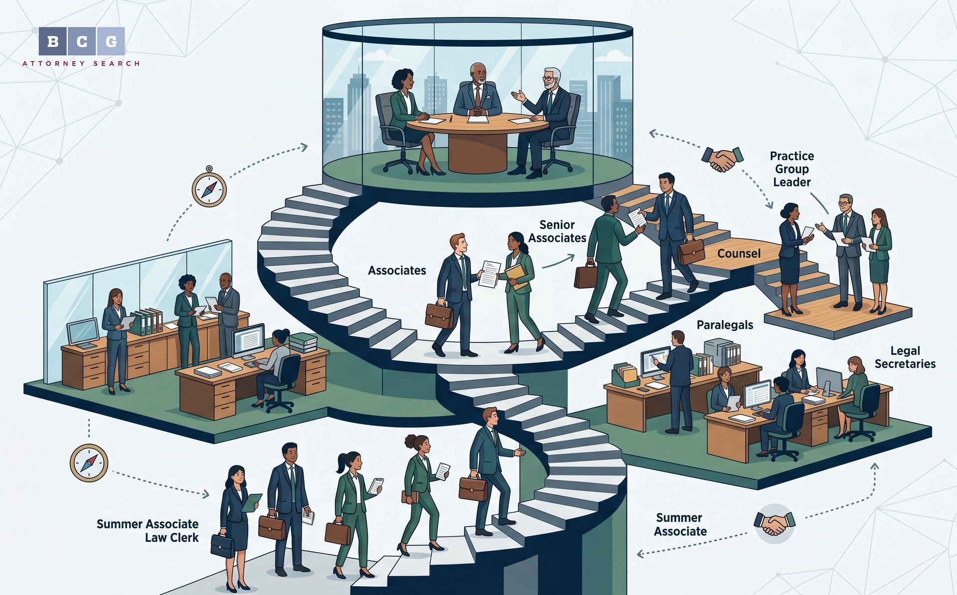 Legal practice management dashboard for a law firm